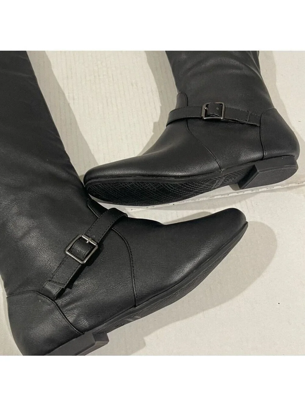 Women’s Journee Collection Black Over-the-Knee Boots Faux Leather Size 7.5 US!